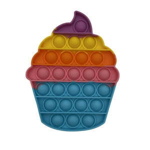 Rainbow Cupcake Pop-it Toy