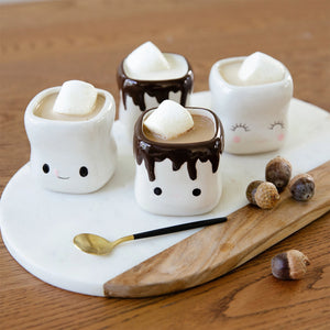 Mini Marshmallow Emoji Hot Cocoa Mugs (Set of 4)