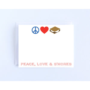 Peace Love & S'mores Greeting Card